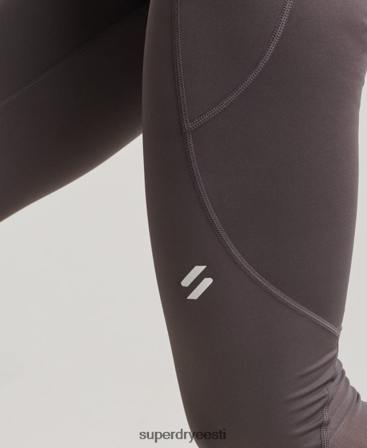 Superdry naised aktiivsest võrgust täispikad liibuvad retuusid B2LT44073 Riietus hall