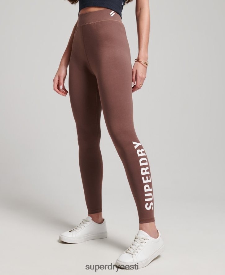 Superdry naised core kõrge vöökohaga säärised B2LT44091 Riietus tolmune