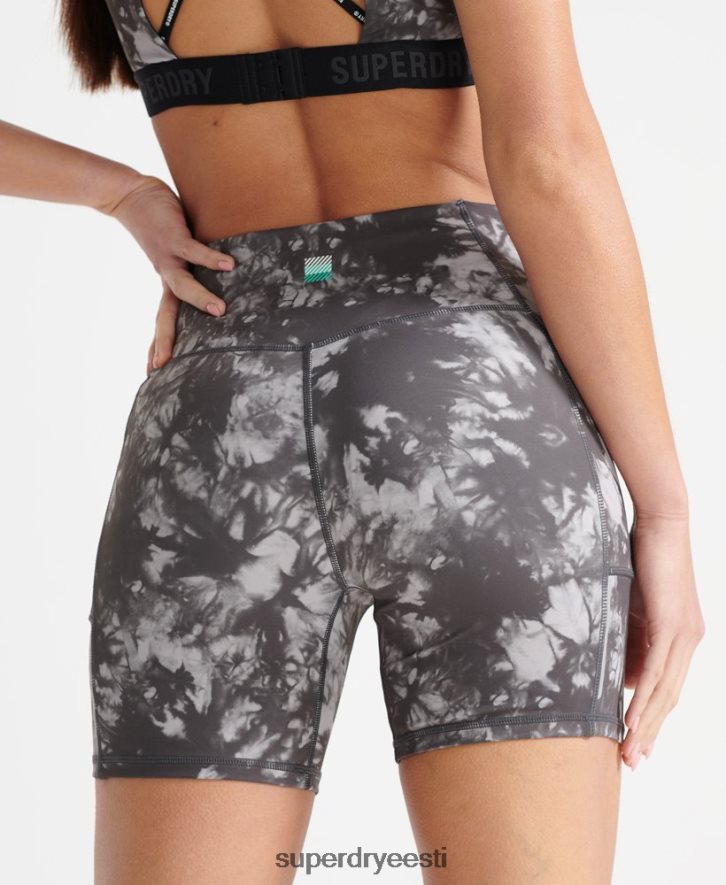 Superdry naised jookse kitsad lühikesed püksid B2LT46343 Riietus hall