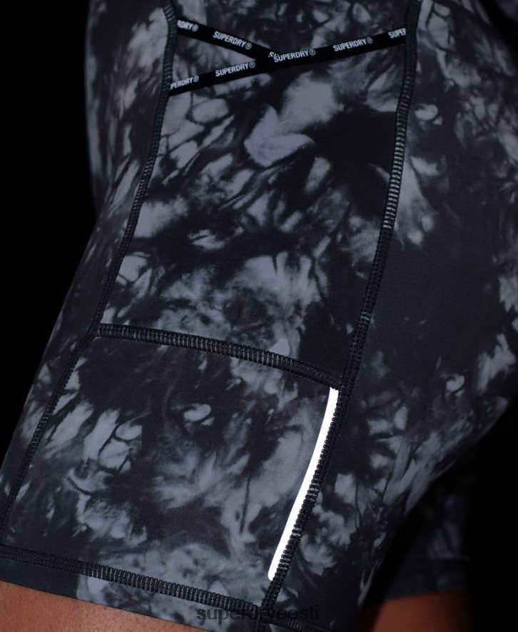 Superdry naised jookse kitsad lühikesed püksid B2LT46343 Riietus hall