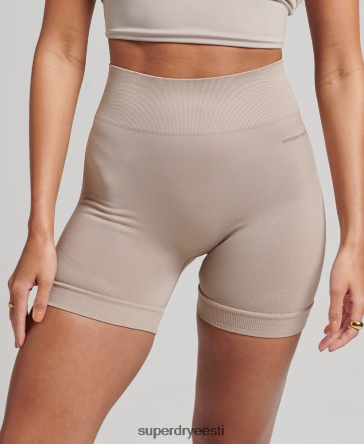 Superdry naised õmblusteta kitsad lühikesed püksid B2LT46314 Riietus helehall