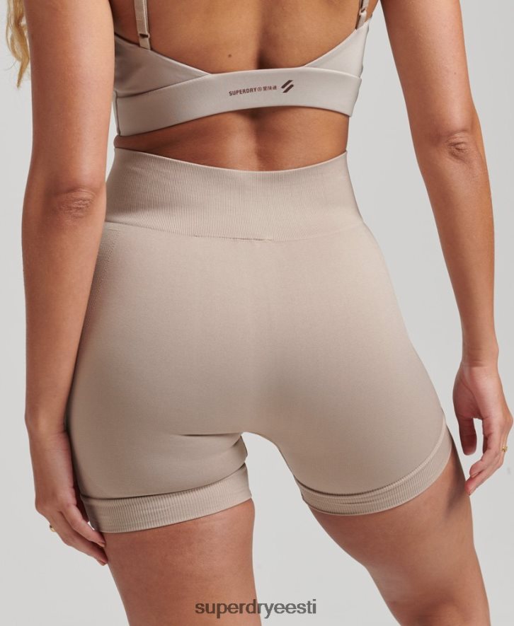 Superdry naised õmblusteta kitsad lühikesed püksid B2LT46314 Riietus helehall