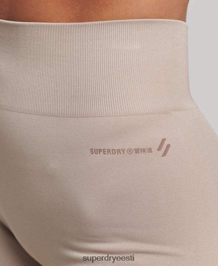 Superdry naised õmblusteta kitsad lühikesed püksid B2LT46314 Riietus helehall