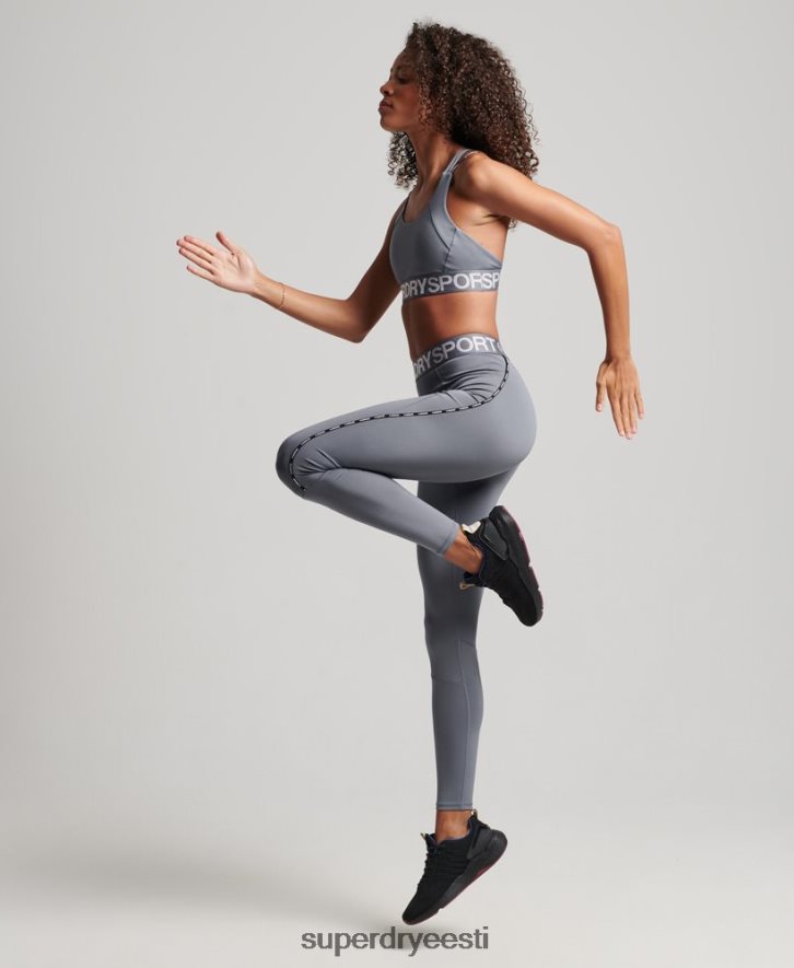 Superdry naised rongi kaubamärgiga elastsed kitsad retuusid B2LT44077 Riietus lilla