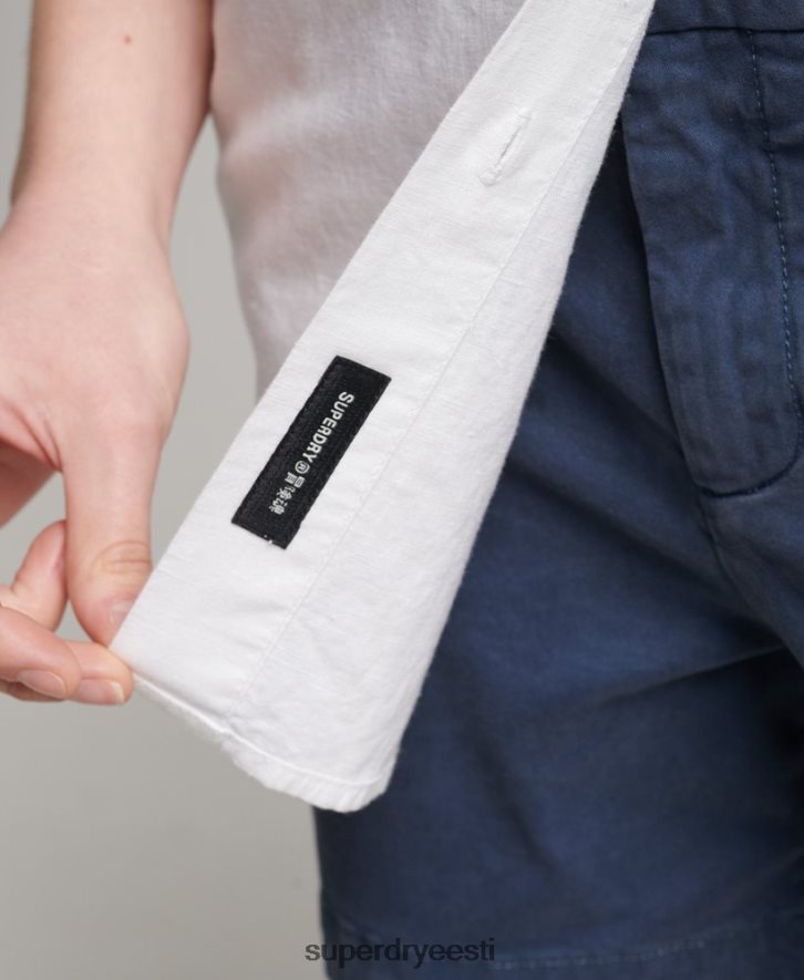 Superdry naised linane poiss-sõbra särk B2LT42963 Riietus valge