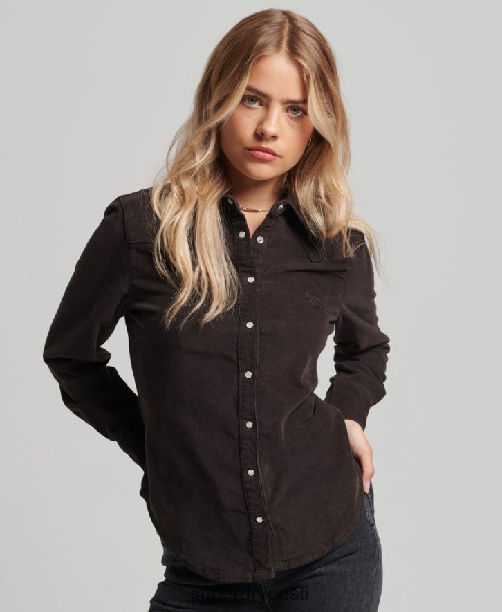 Superdry naised nöörist lääne särk B2LT43015 Riietus pruun