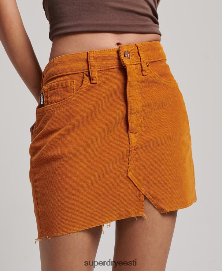 Superdry naised vintage nöörist miniseelik B2LT44149 Riietus pruun