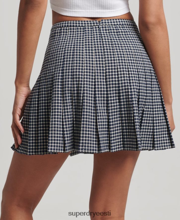 Superdry naised vintage plisseeritud miniseelik B2LT44148 Riietus punane