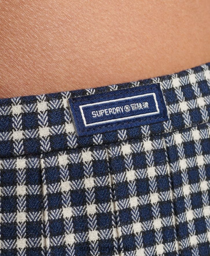 Superdry naised vintage plisseeritud miniseelik B2LT44148 Riietus punane