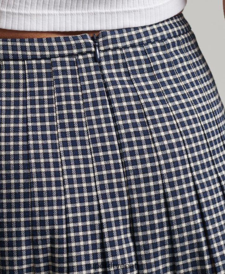 Superdry naised vintage plisseeritud miniseelik B2LT44148 Riietus punane