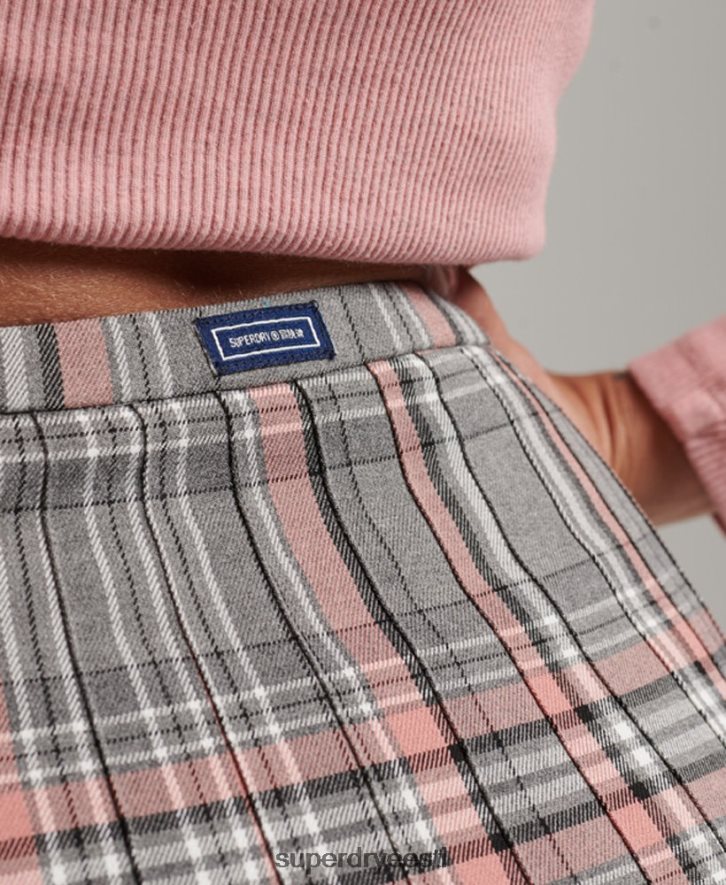 Superdry naised vintage plisseeritud miniseelik B2LT44155 Riietus hall