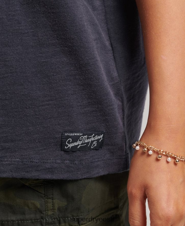 Superdry naised 90ndate logoga plaaster lahtiselt istuv T-särk B2LT42836 Riietus merevägi