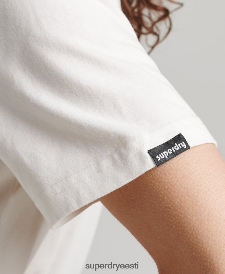 Superdry naised 90ndate maastikugraafika T-särk B2LT46276 Riietus valge