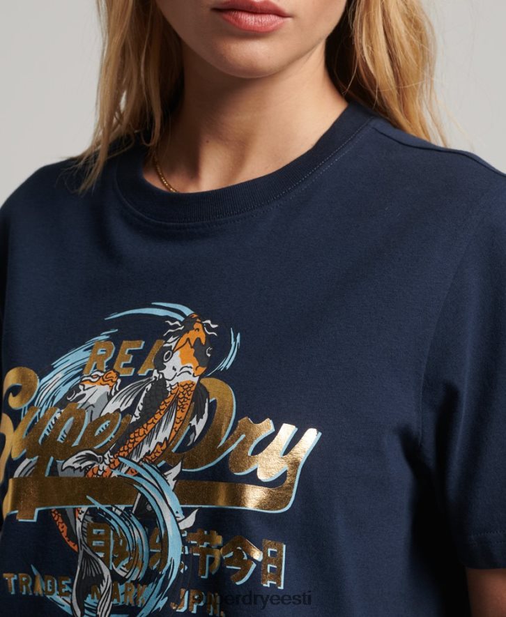 Superdry naised Jaapani vintage logoga graafiline T-särk B2LT42720 Riietus merevägi