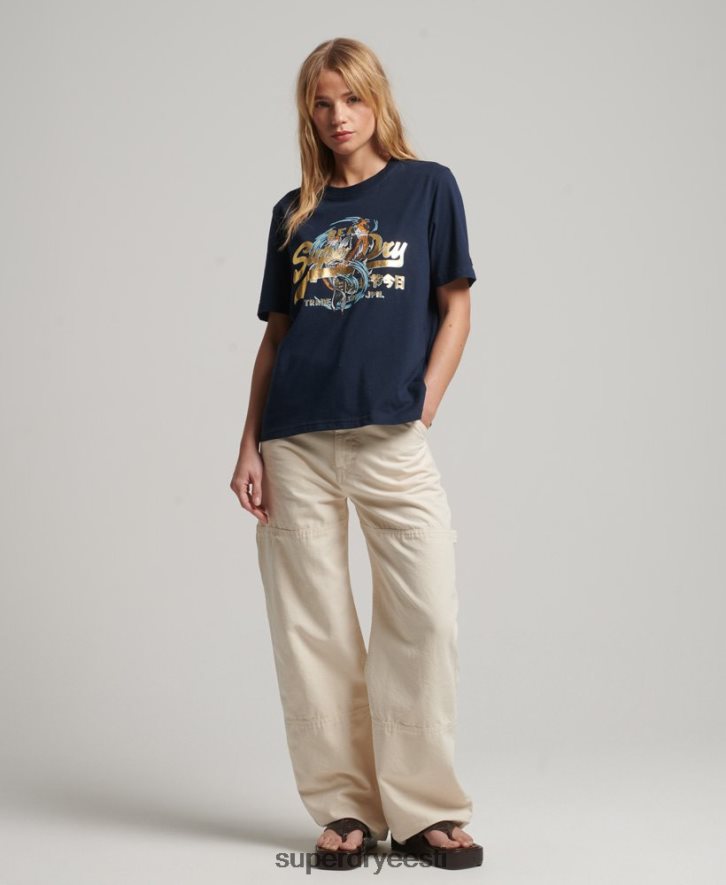 Superdry naised Jaapani vintage logoga graafiline T-särk B2LT42720 Riietus merevägi