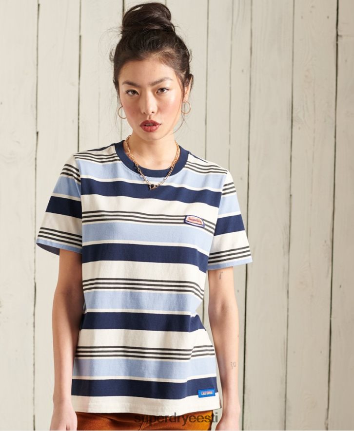 Superdry naised cali surfi klassikaline T-särk B2LT46270 Riietus sinine