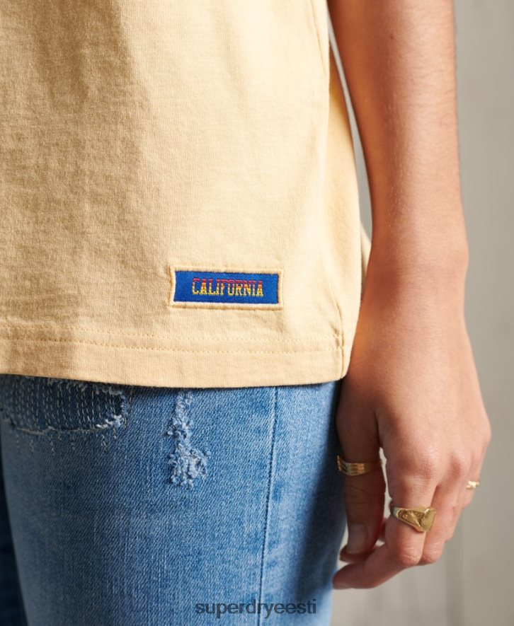 Superdry naised cali surfi klassikaline T-särk B2LT46271 Riietus kollane