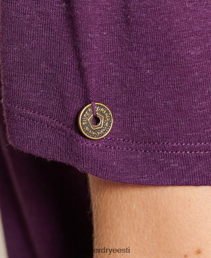 Superdry naised chevron lühikeste varrukatega pitsist trikootop B2LT42746 Riietus lilla