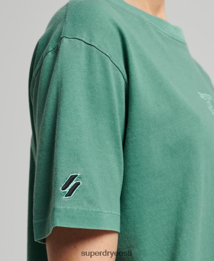 Superdry naised code core logo rõivavärvi lahtine t-särk B2LT46293 Riietus roheline
