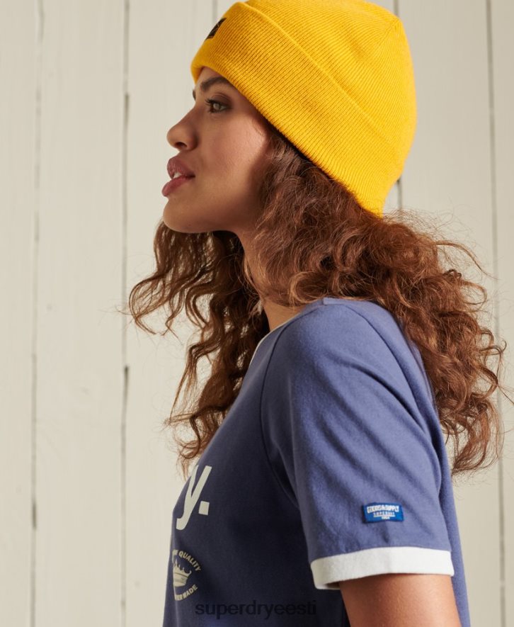 Superdry naised core logo ameerika klassika ringer T-särk B2LT46298 Riietus merevägi