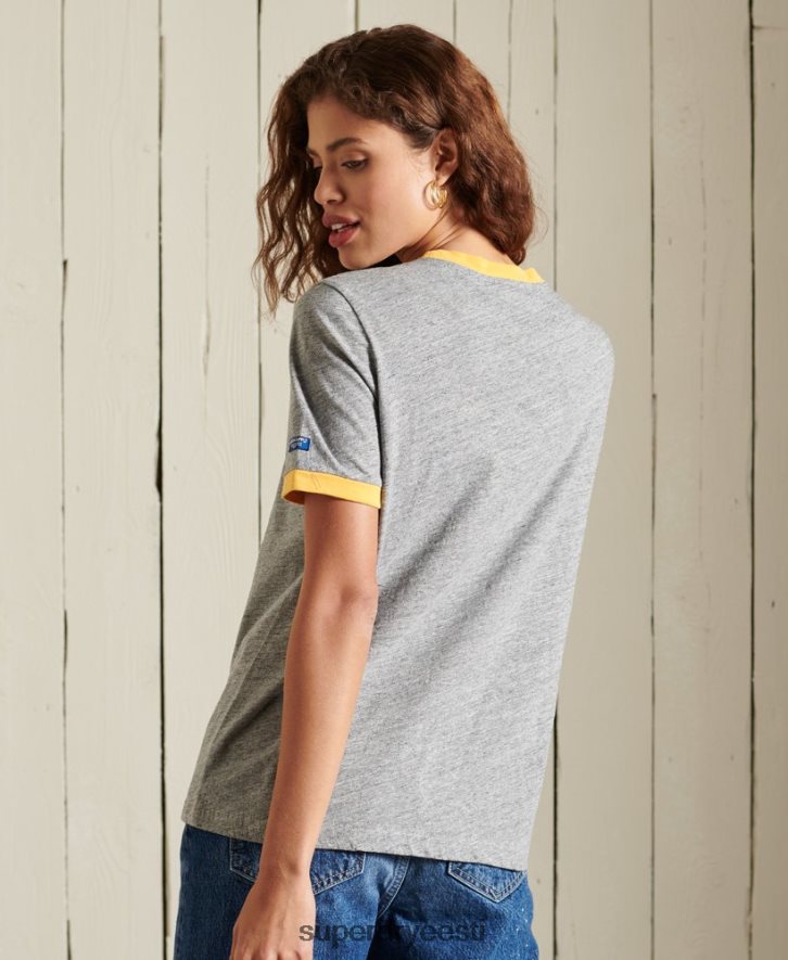 Superdry naised core logo ameerika klassika ringer T-särk B2LT46304 Riietus hall