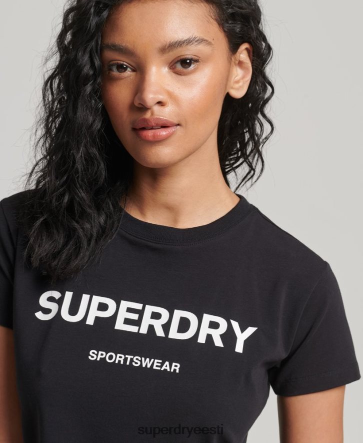 Superdry naised graafiline 90ndate t-särk B2LT42150 Riietus must