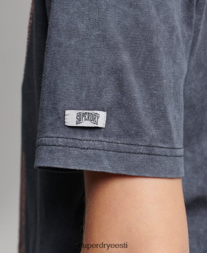 Superdry naised kaubamärgiga metallist t-särk B2LT46248 Riietus must