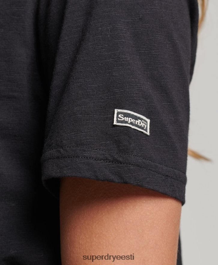 Superdry naised kaunistatud graafilise logoga T-särk B2LT46185 Riietus must