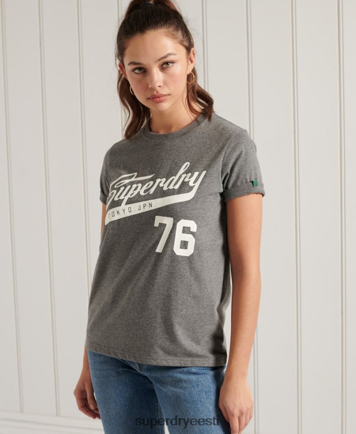 Superdry naised kollegiaalne Cali osariigi t-särk B2LT42806 Riietus tumehall