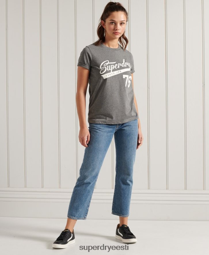 Superdry naised kollegiaalne Cali osariigi t-särk B2LT42806 Riietus tumehall