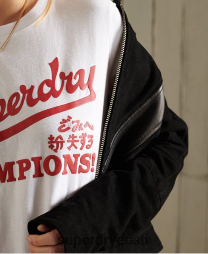 Superdry naised kollegiaalne Cali osariigi t-särk B2LT42834 Riietus valge