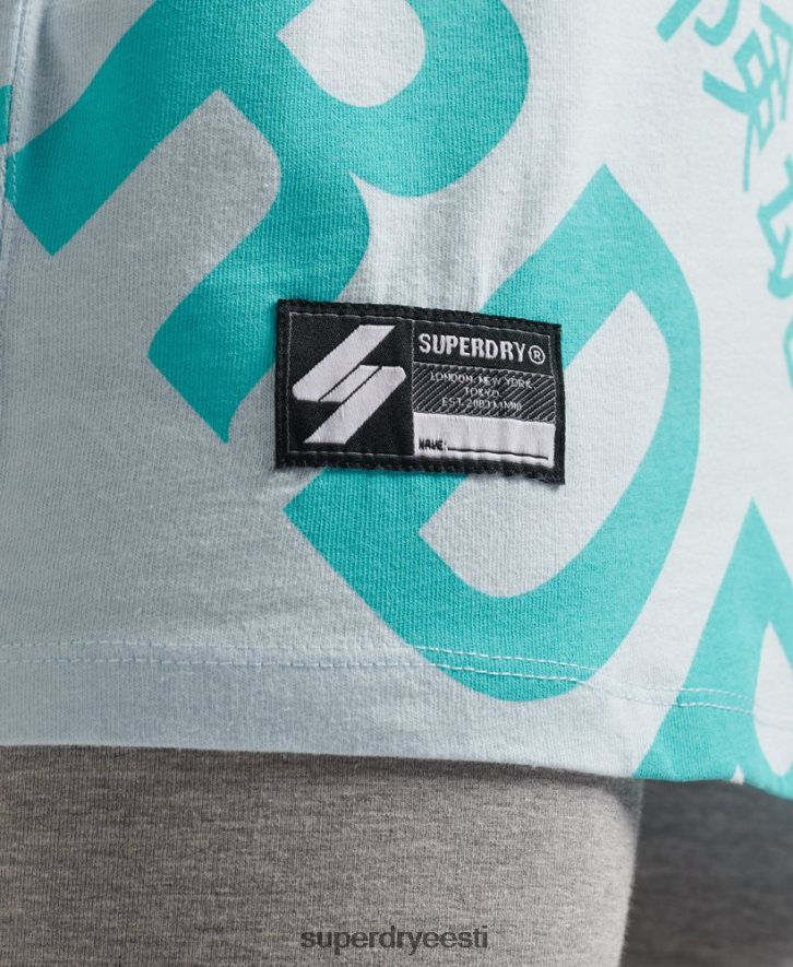 Superdry naised kood core logo üle kogu trükitud t-särgi B2LT42835 Riietus roheline