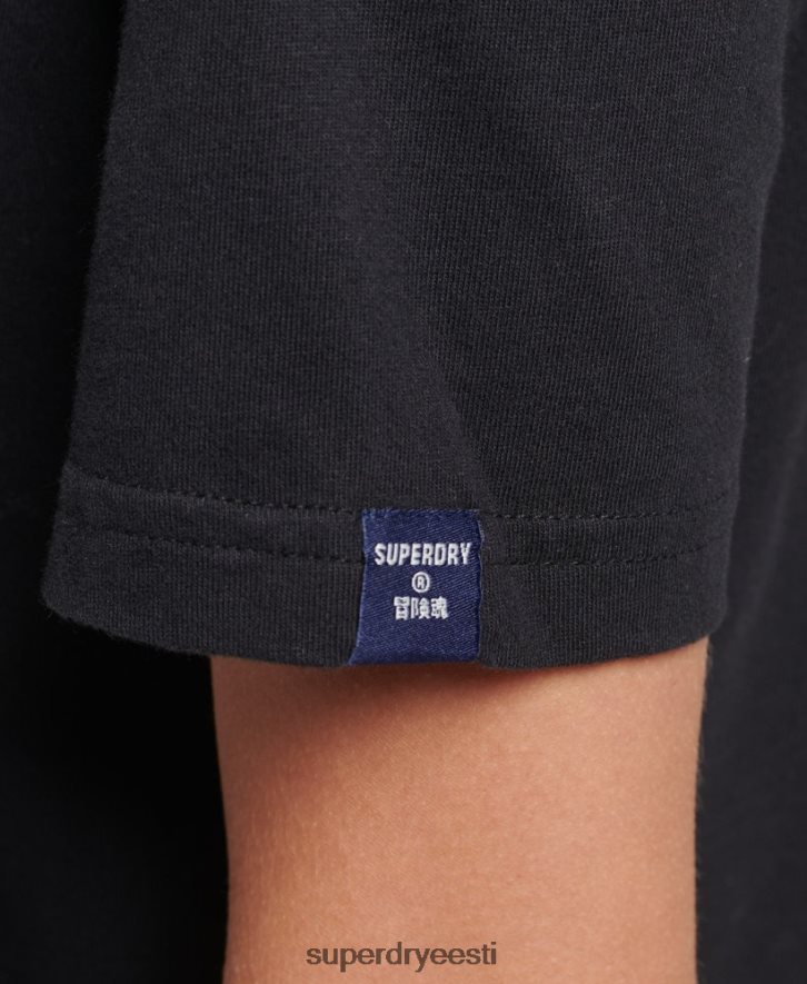 Superdry naised orgaanilisest puuvillast südamikuga logoga T-särk B2LT42793 Riietus must
