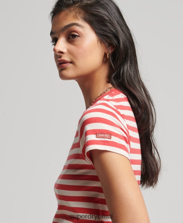Superdry naised orgaanilisest puuvillast vintage crop t-särk B2LT46235 Riietus punane