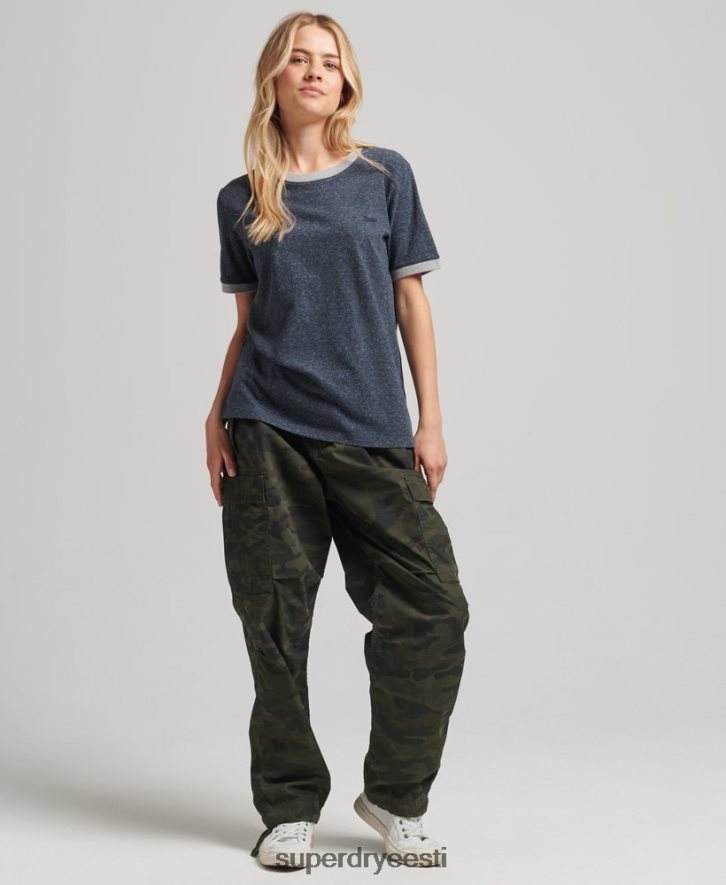 Superdry naised orgaanilisest puuvillast vintage logo ringer T-särk B2LT46239 Riietus merevägi
