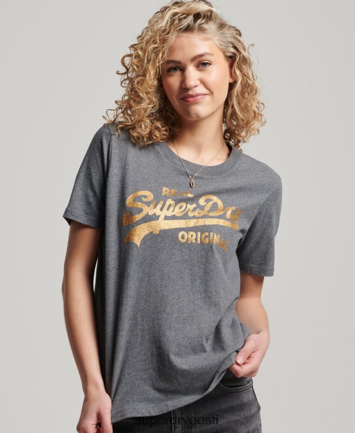 Superdry naised orgaanilisest puuvillast vintage logoga kollane t-särk B2LT42249 Riietus hall