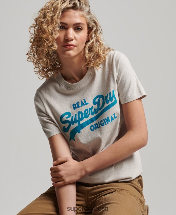 Superdry naised orgaanilisest puuvillast vintage logoga kollane t-särk B2LT42671 Riietus beež