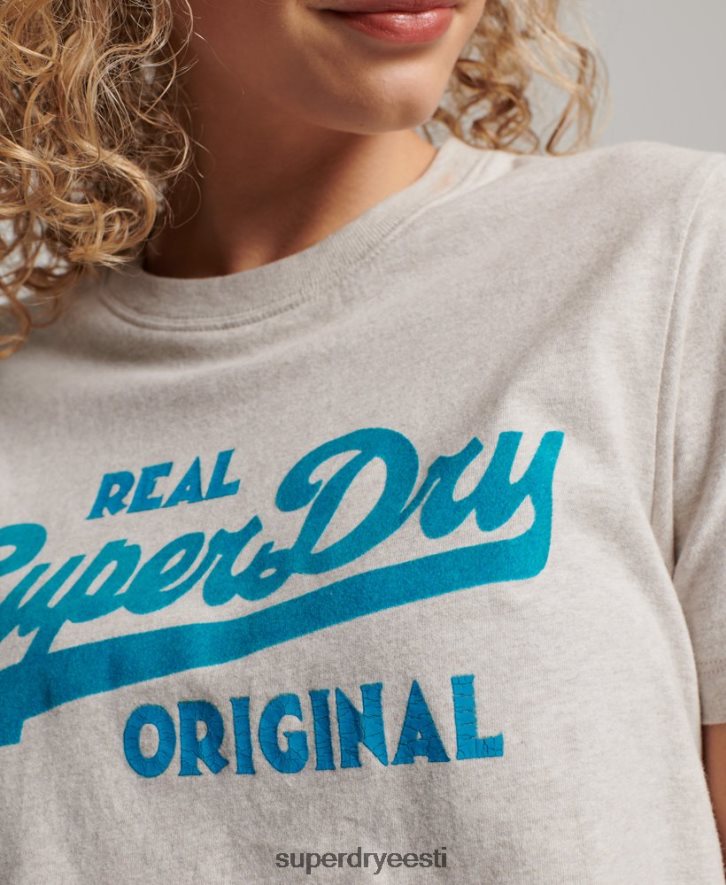 Superdry naised orgaanilisest puuvillast vintage logoga kollane t-särk B2LT42671 Riietus beež