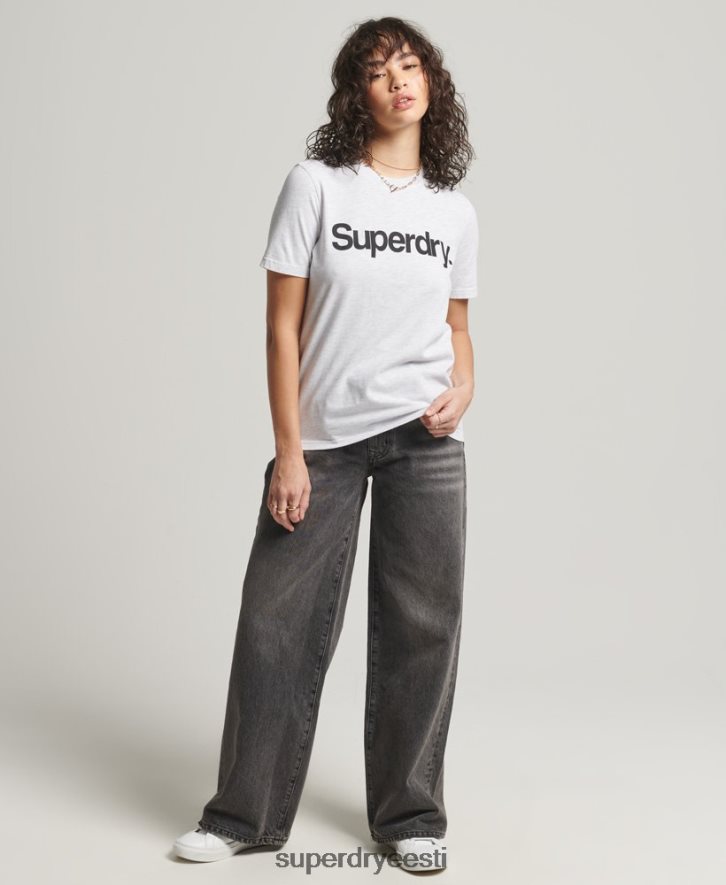 Superdry naised põhilogoga t-särk B2LT42760 Riietus helehall