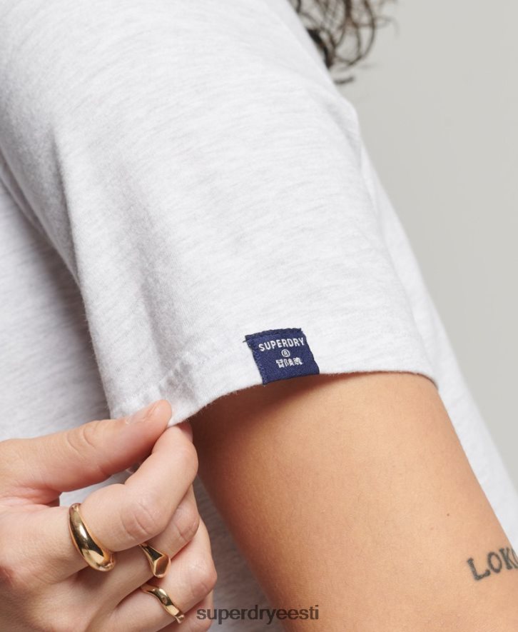 Superdry naised põhilogoga t-särk B2LT42760 Riietus helehall