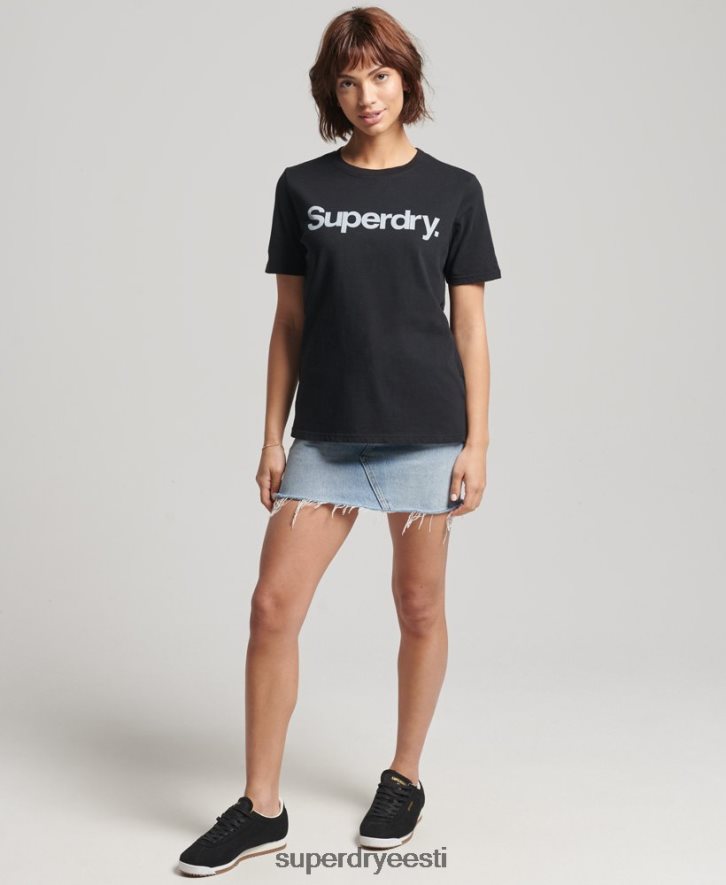 Superdry naised põhilogoga t-särk B2LT46211 Riietus must