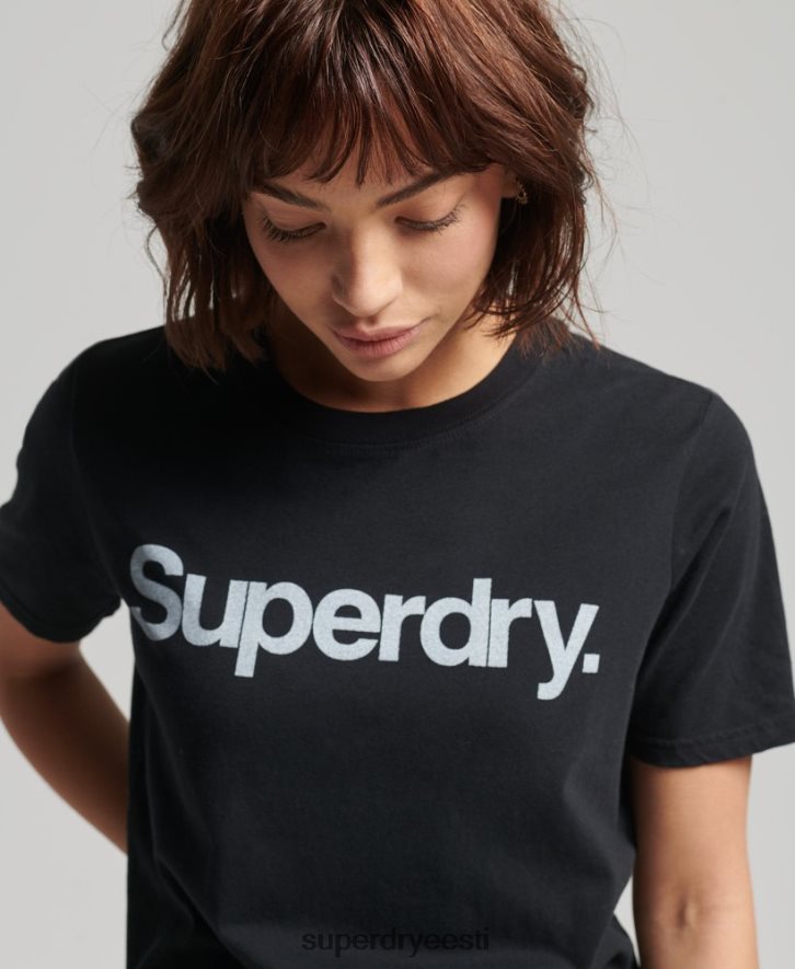 Superdry naised põhilogoga t-särk B2LT46211 Riietus must