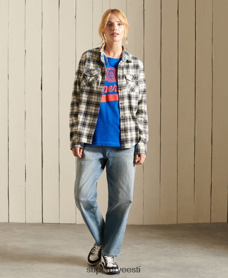 Superdry naised stsenaariumi stiilis kolledži T-särk B2LT42779 Riietus sinine