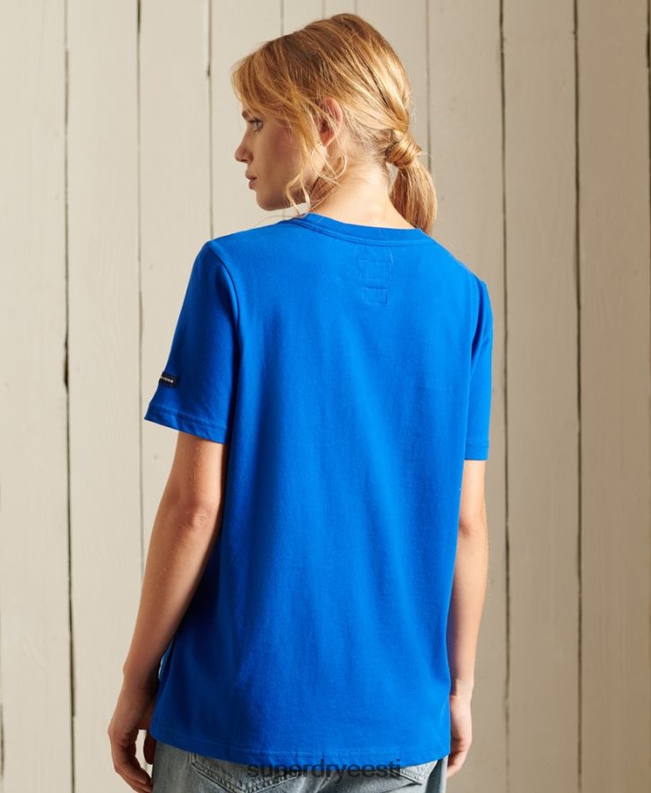Superdry naised stsenaariumi stiilis kolledži T-särk B2LT42779 Riietus sinine