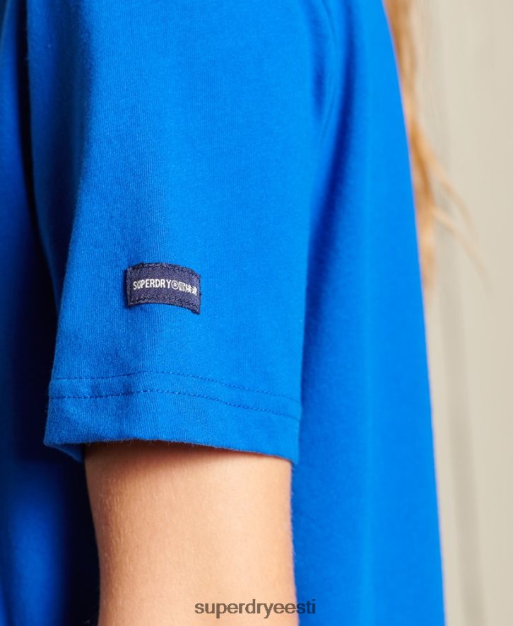 Superdry naised stsenaariumi stiilis kolledži T-särk B2LT42779 Riietus sinine