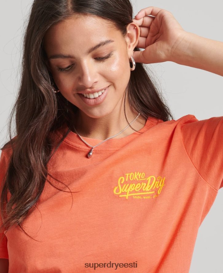 Superdry naised stsenaariumi stiilis neoont-särk B2LT42770 Riietus korallid