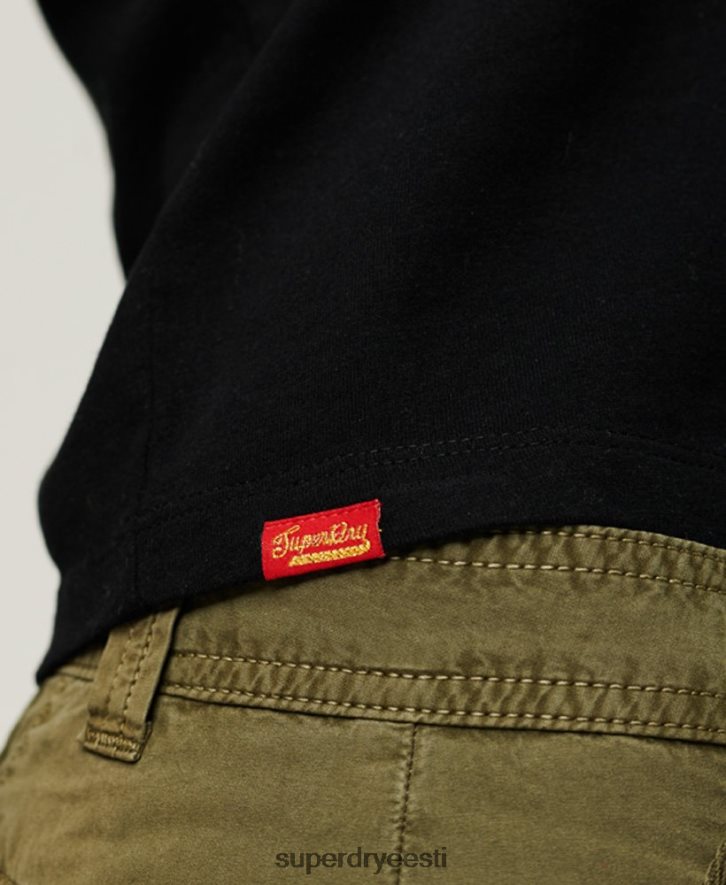 Superdry naised töörõivaste stsenaariumiga graafiline T-särk B2LT42122 Riietus must