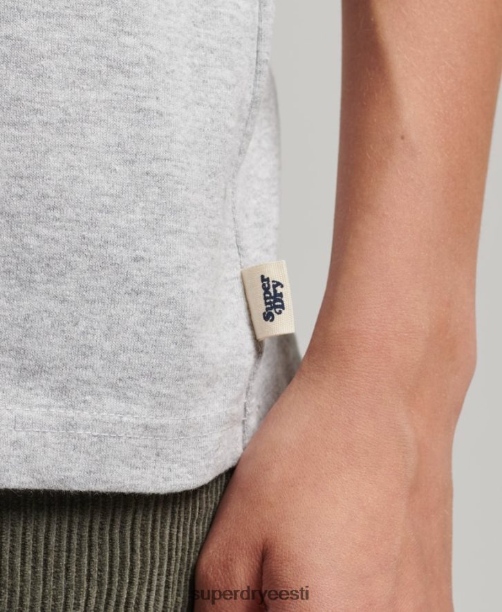 Superdry naised taaskasutatud ringeri t-särk B2LT46254 Riietus hall