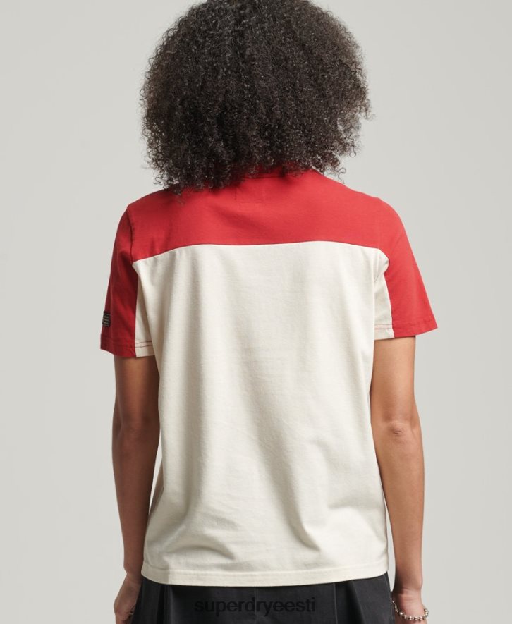 Superdry naised vanaaegse logoga kollegiaalne t-särk B2LT42755 Riietus beež