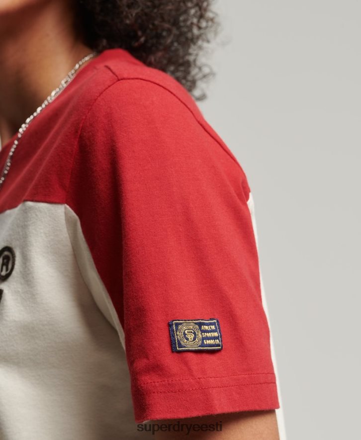 Superdry naised vanaaegse logoga kollegiaalne t-särk B2LT42755 Riietus beež